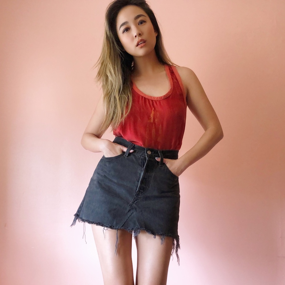 Popomomo Persimmon Graphic Swing Tank